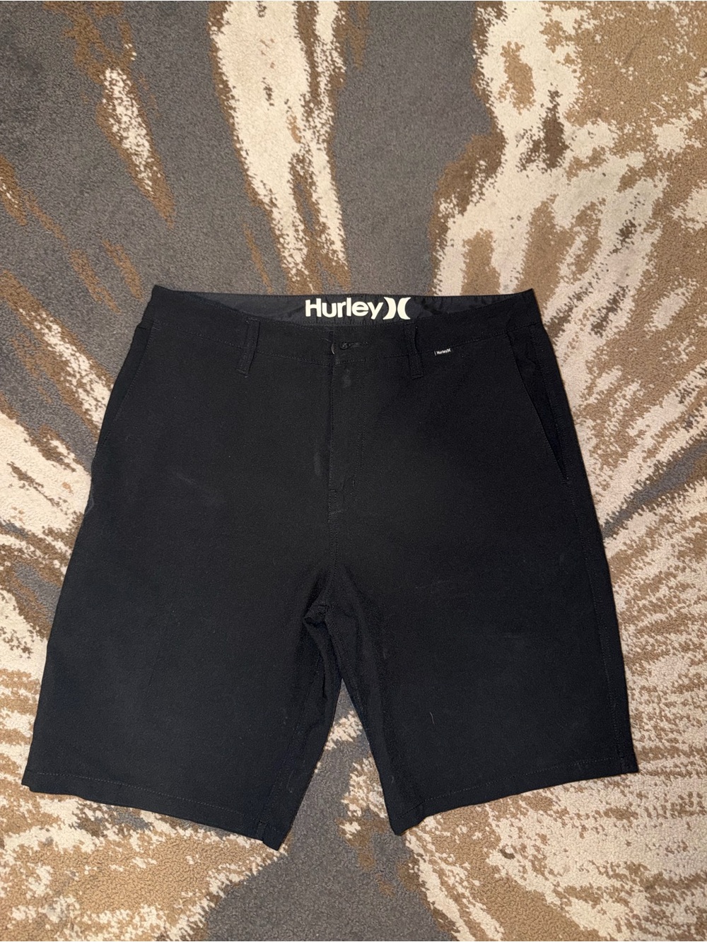 Hurley Black Men's Flat Front Shorts